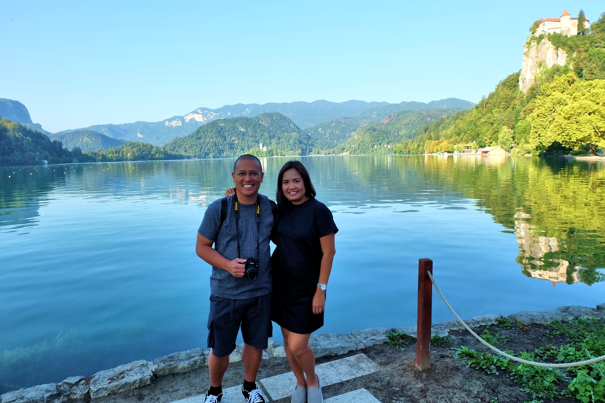 Derick &amp; Joy at Lake Bled